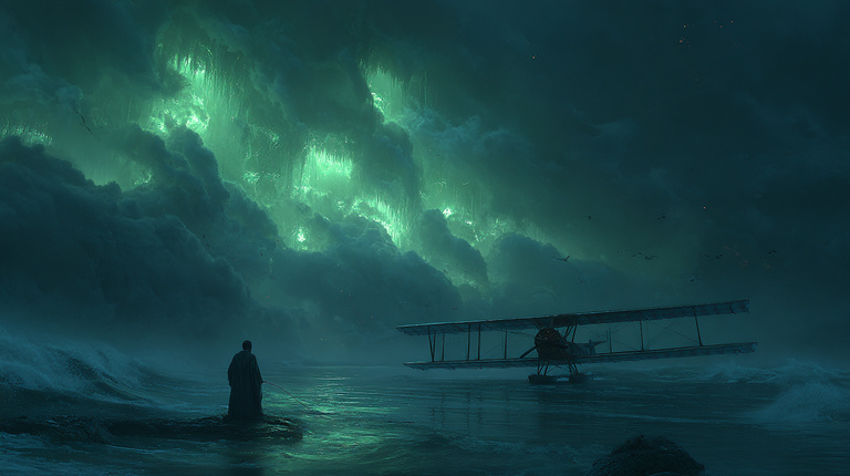 Aurora Over the Sea