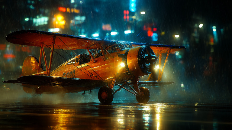 Rain-Slicked Tarmac