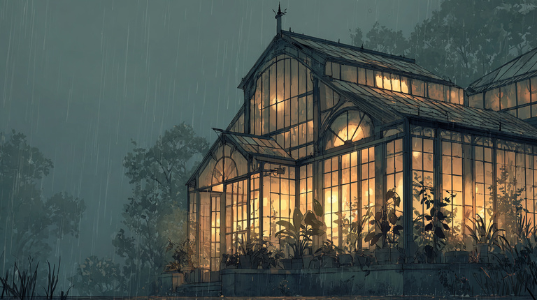 Greenhouse at Twilight